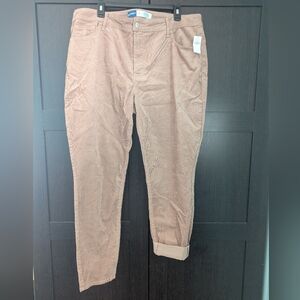 Old Navy Blush Colored Corduroy Pants Women's sz 18